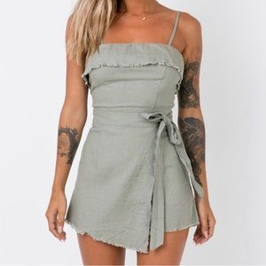 Princess Polly Rally Romper Khaki
